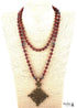 Boho Necklace, RH Tiger Eye, Ethic Black Natural Stone